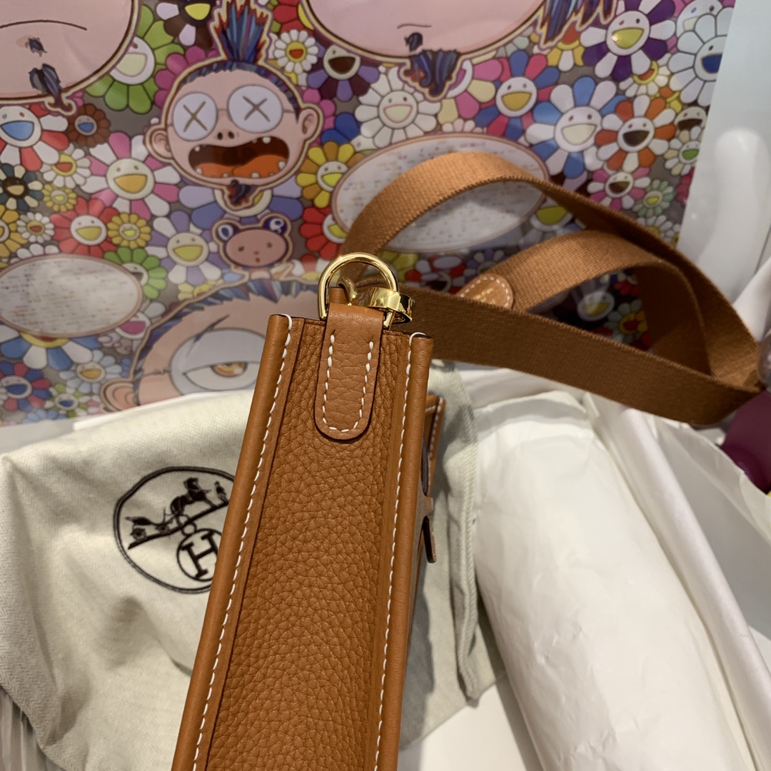 에르메스 미니 에블린16 골드브라운 금장 끌레망스 가죽